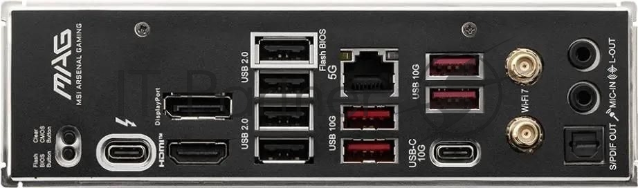 Материнская плата MSI MAG B860 TOMAHAWK WIFI, LGA 1851, Intel B860, 4xDDR5, 4xSATA, 3xM.2, 1xPCIe 4.0 x4, 1xPCIe 5.0 x16, 1xDP, 1xHDMI, 1xUSB-C, 1x 5Gb LAN, 4xUSB-A 2.0, 4xUSB-A 3.2 Gen 2, 7.1, 2x3.5 мм, TOSLINK, ATX