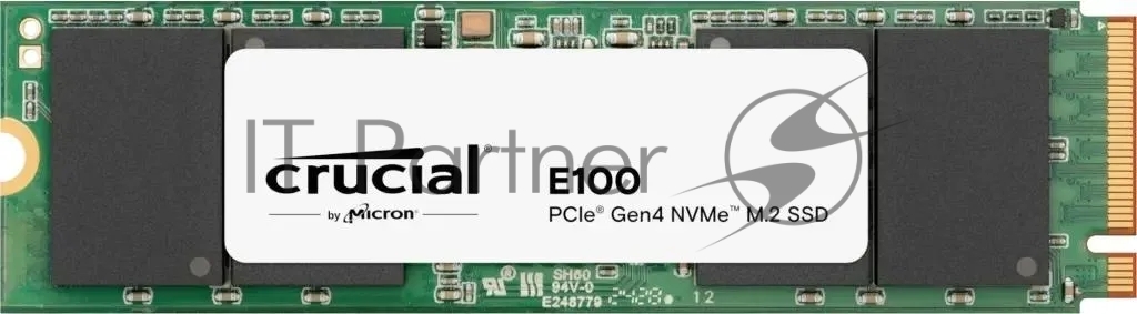 Накопитель SSD Crucial E100, 1Tb, PCIe 4.0 x4, M.2 2280, NVMe, R/W 5000/4500