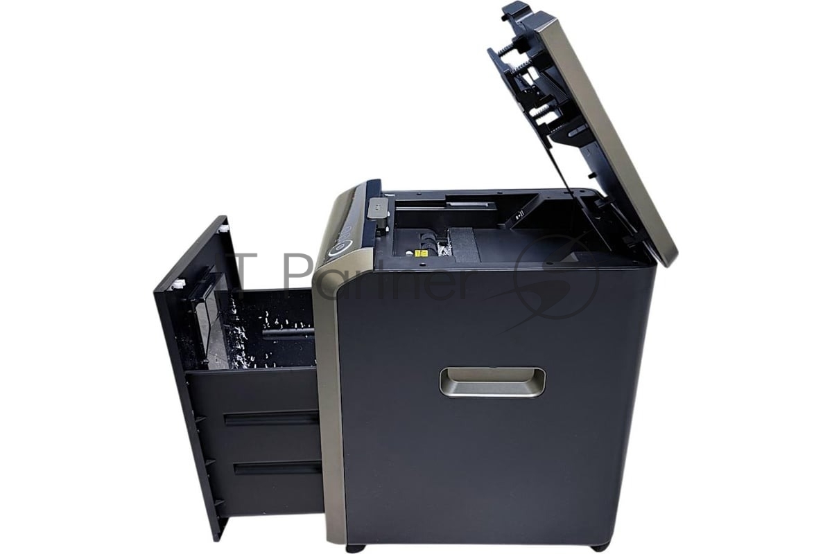 Шредер Office Kit SA200M 1,9х10 черный/серый с автоподачей (секр.P-5) фрагменты 220лист. 40лтр. скобы пл.карты