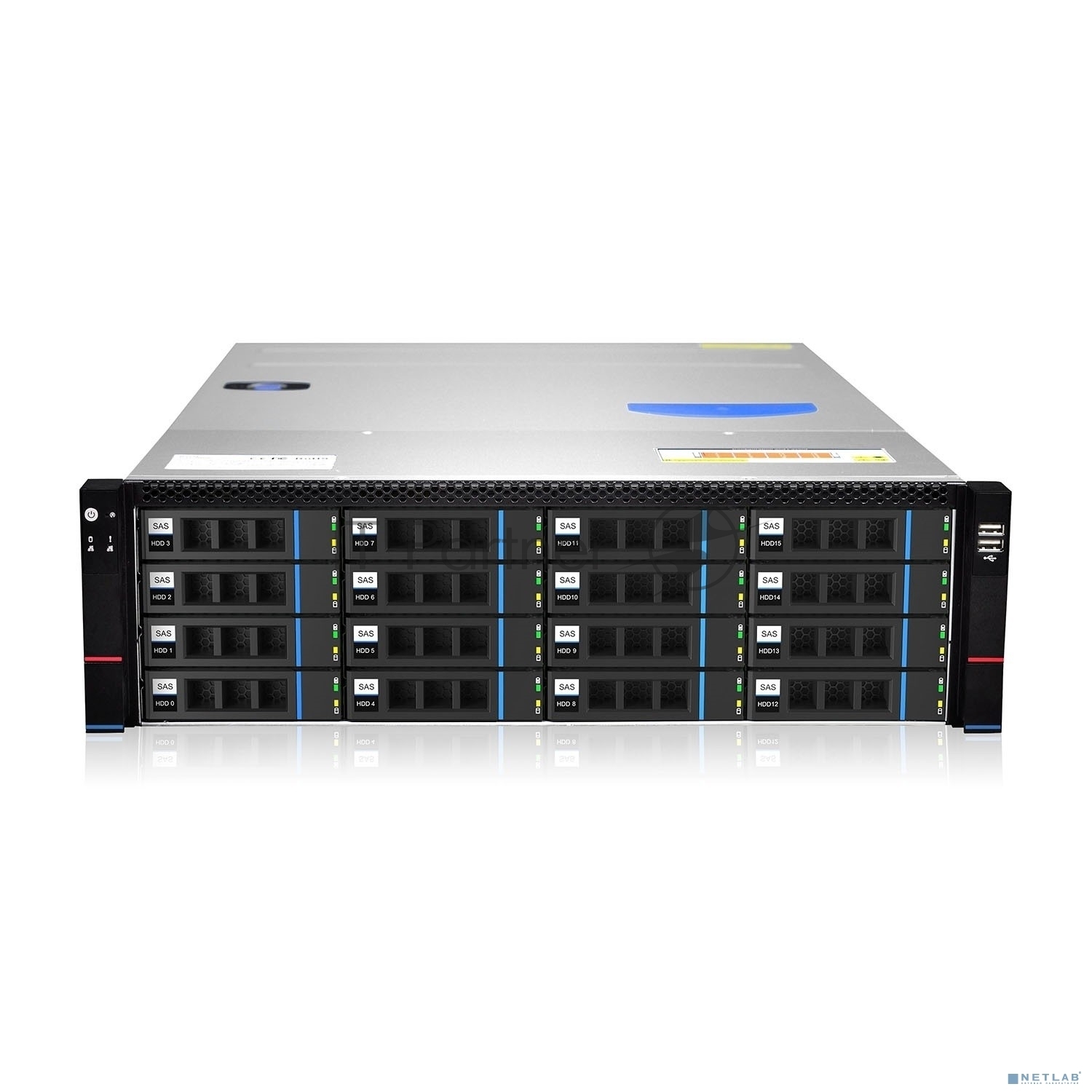 Серверный корпус Gooxi RMC3116-670-HSE-D 3U 16bay chassis,Expander backplane rear 2*2.5"SAS/SATA 1300W 1+1 EU power cables rail kit