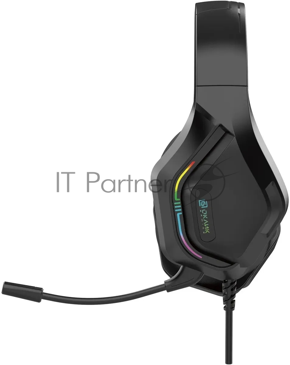 Гарнитура Oklick HS-L600G чёрный, проводная, USB, подсветка