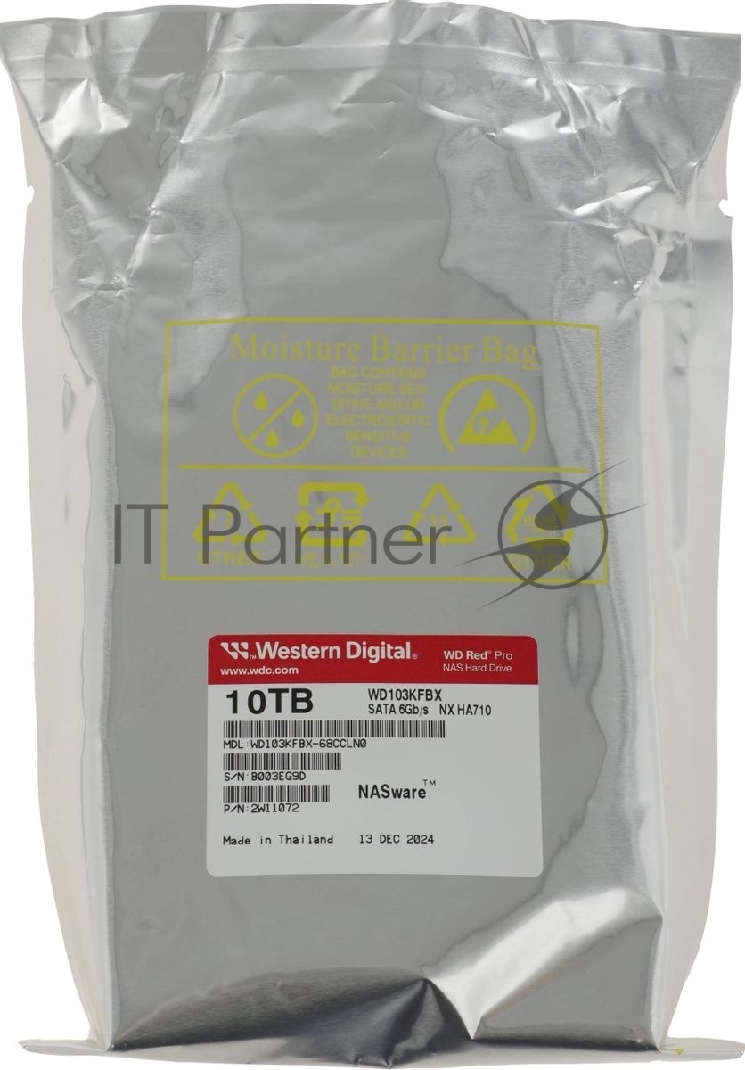 Жесткий диск Western Digital SATA-III 10Tb WD103KFBX Red Pro (7200rpm) 512Mb 3.5"
