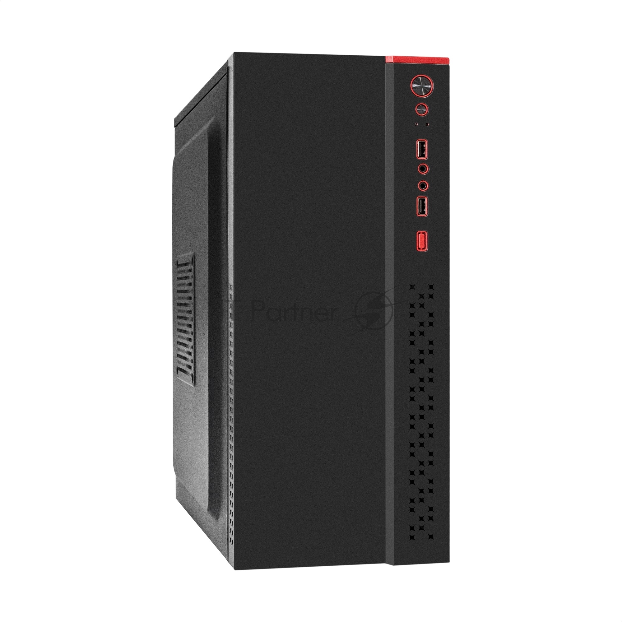 Компьютерный корпус Miditower ExeGate AA-443 (ATX, без БП, 2хUSB+HD Audio, черный)