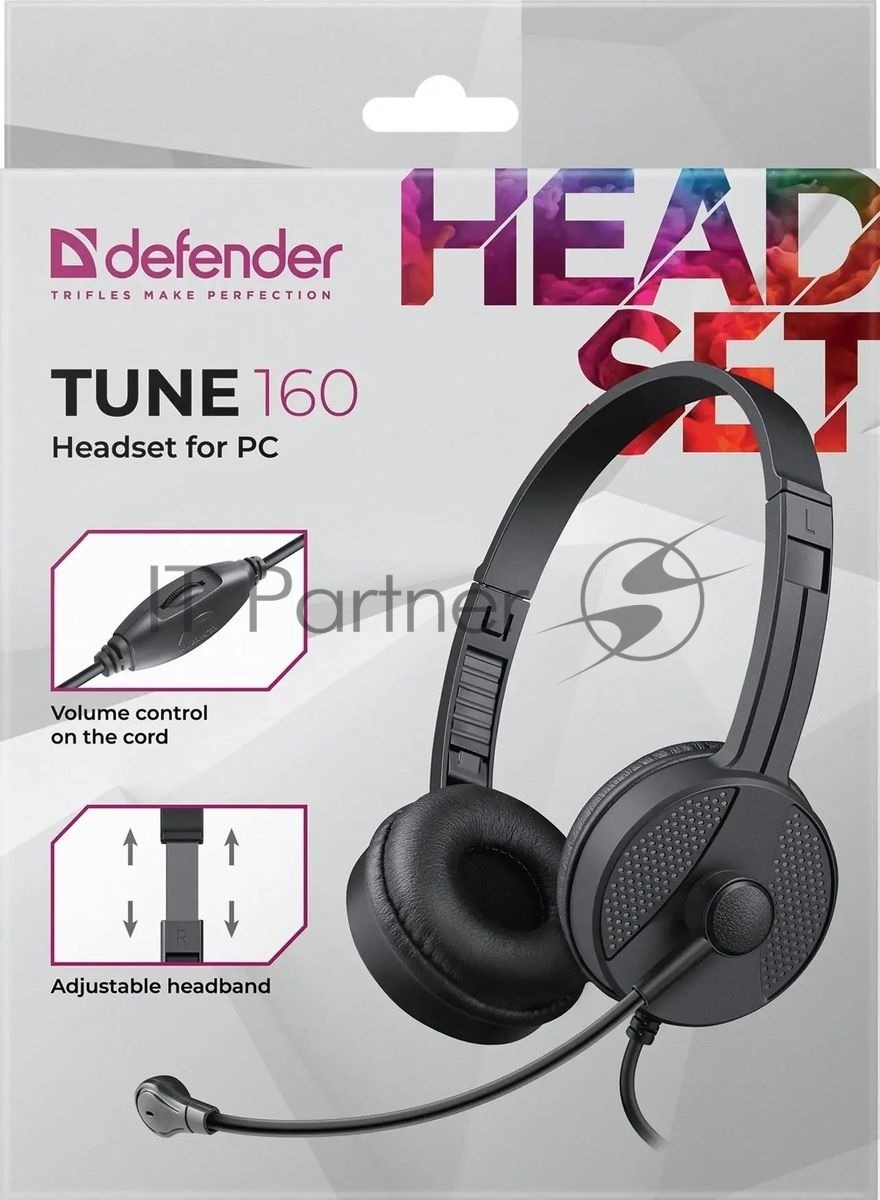 Гарнитура Defender Tune 160 чёрный, проводная