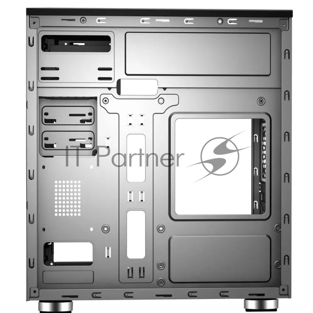 Компьютерный корпус ACD Coffre 102N mATX, черный, 80мм rear FAN, w/o PSU