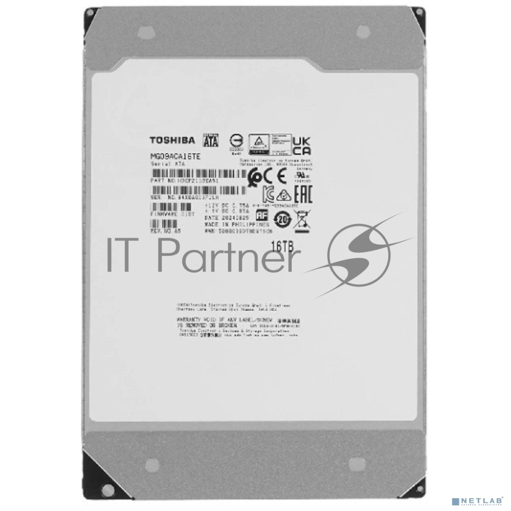 Жесткий диск Toshiba Enterprise HDD 3.5" SATA 16Tb, 7200 rpm, 512MB buffer, MG09ACA16TE, 1 year