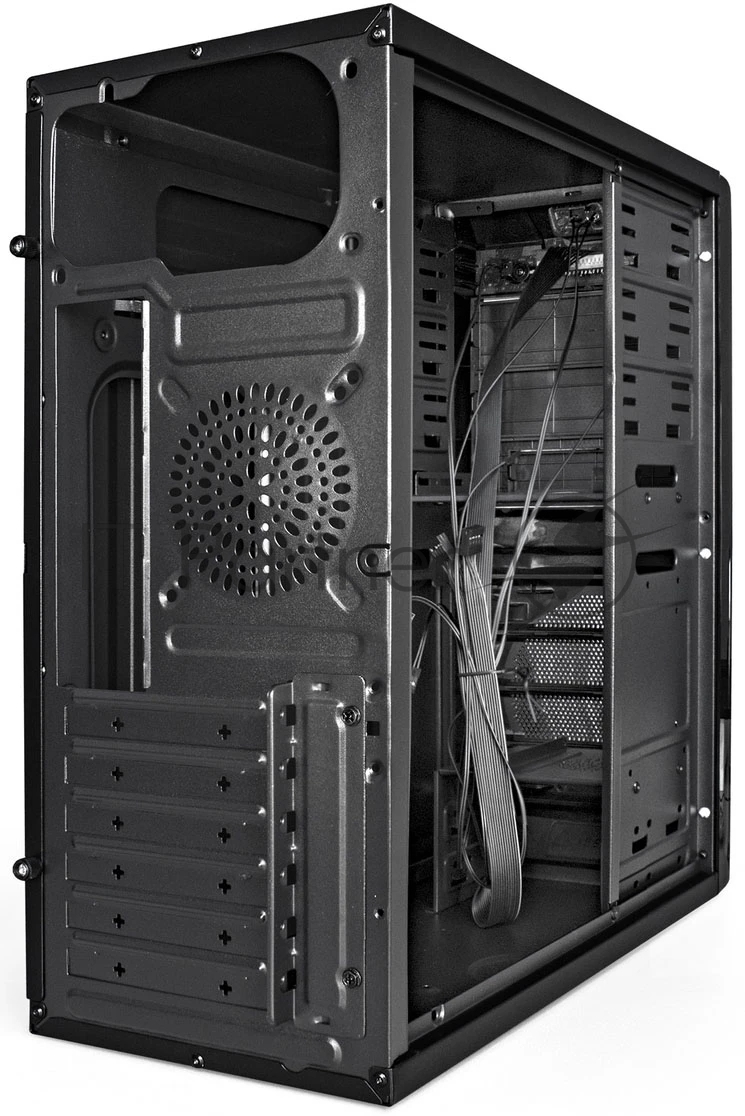 Компьютерный корпус Miditower ExeGate XP-329S-UNS500 (ATX, БП UNS500 с вент. 12см, 2*USB, аудио, черный)