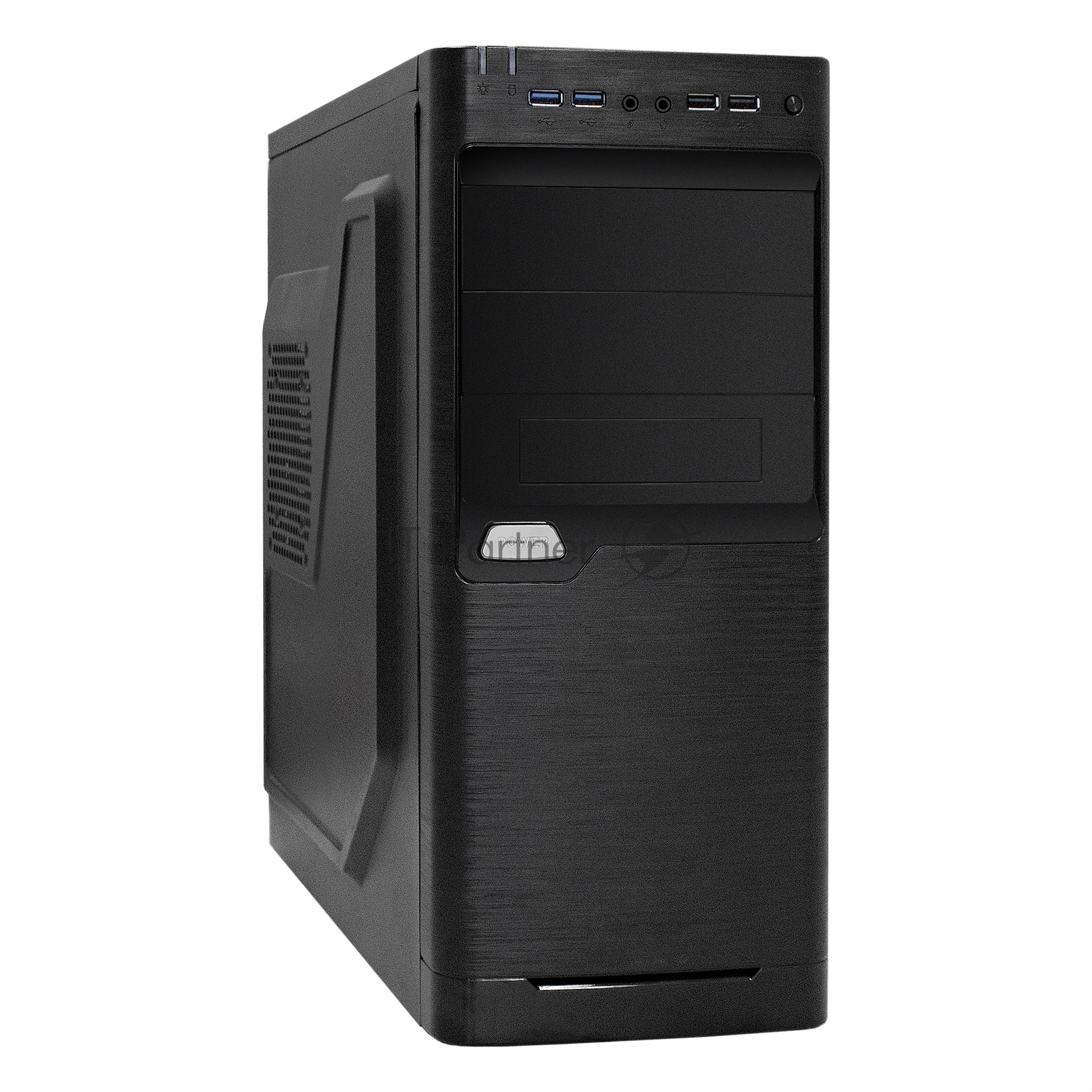 Компьютерный корпус Miditower ExeGate XP-330U-UNS450 (ATX, БП UNS450 с вент. 12см, 2хUSB/2хUSB 3.0, аудио, черный)