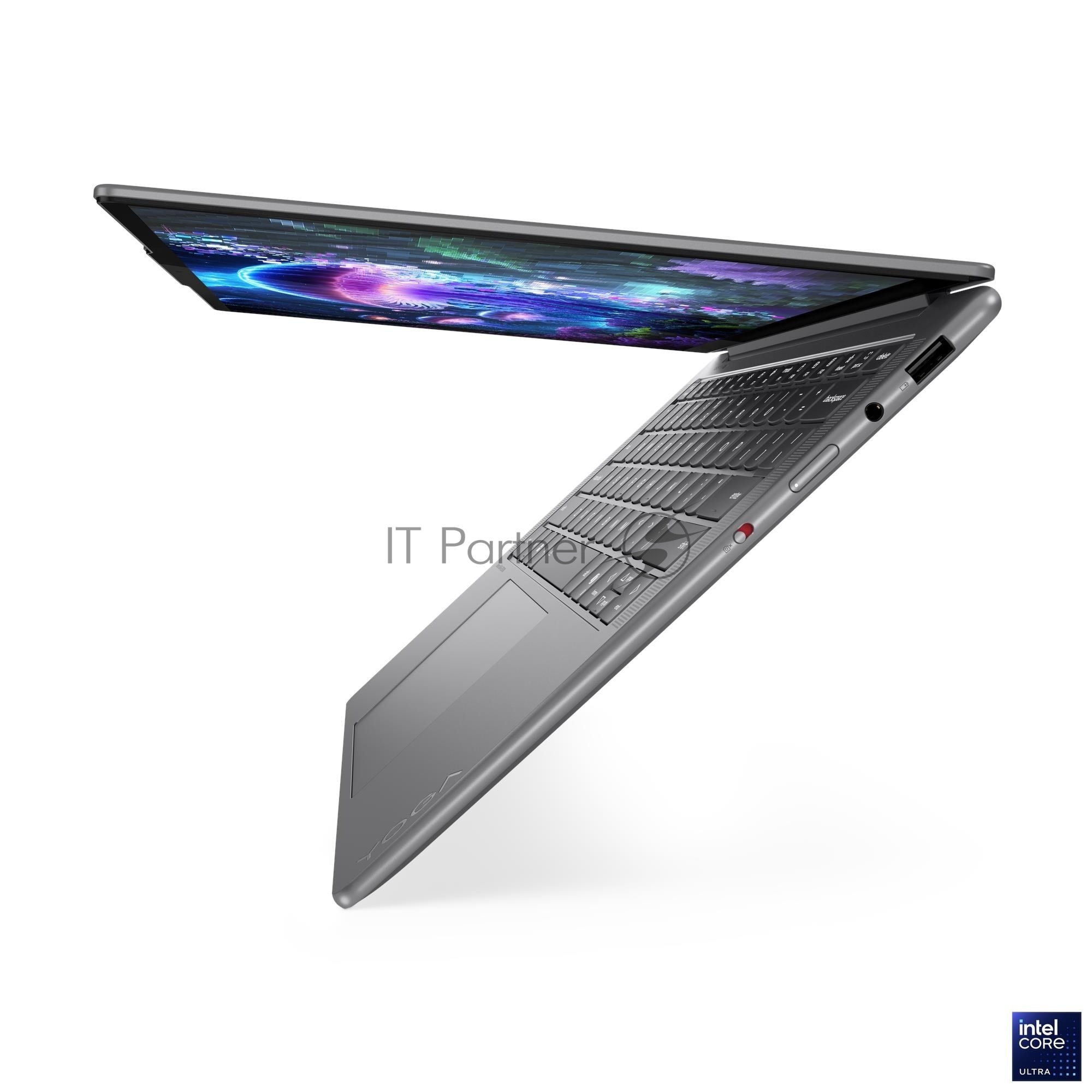 Ноутбук Lenovo Yoga Slim 7 14ILL10 14"(2880x1800 OLED)/Intel Core Ultra 7 256V(2.2Ghz)/16Gb/1024PCISSDGb/noDVD/Int:Intel Arc Graphics 140V/Cam/BT/WiFi/70WHr/war 1y/1.19kg/luna grey/Win11Home + 65W, RU kbd