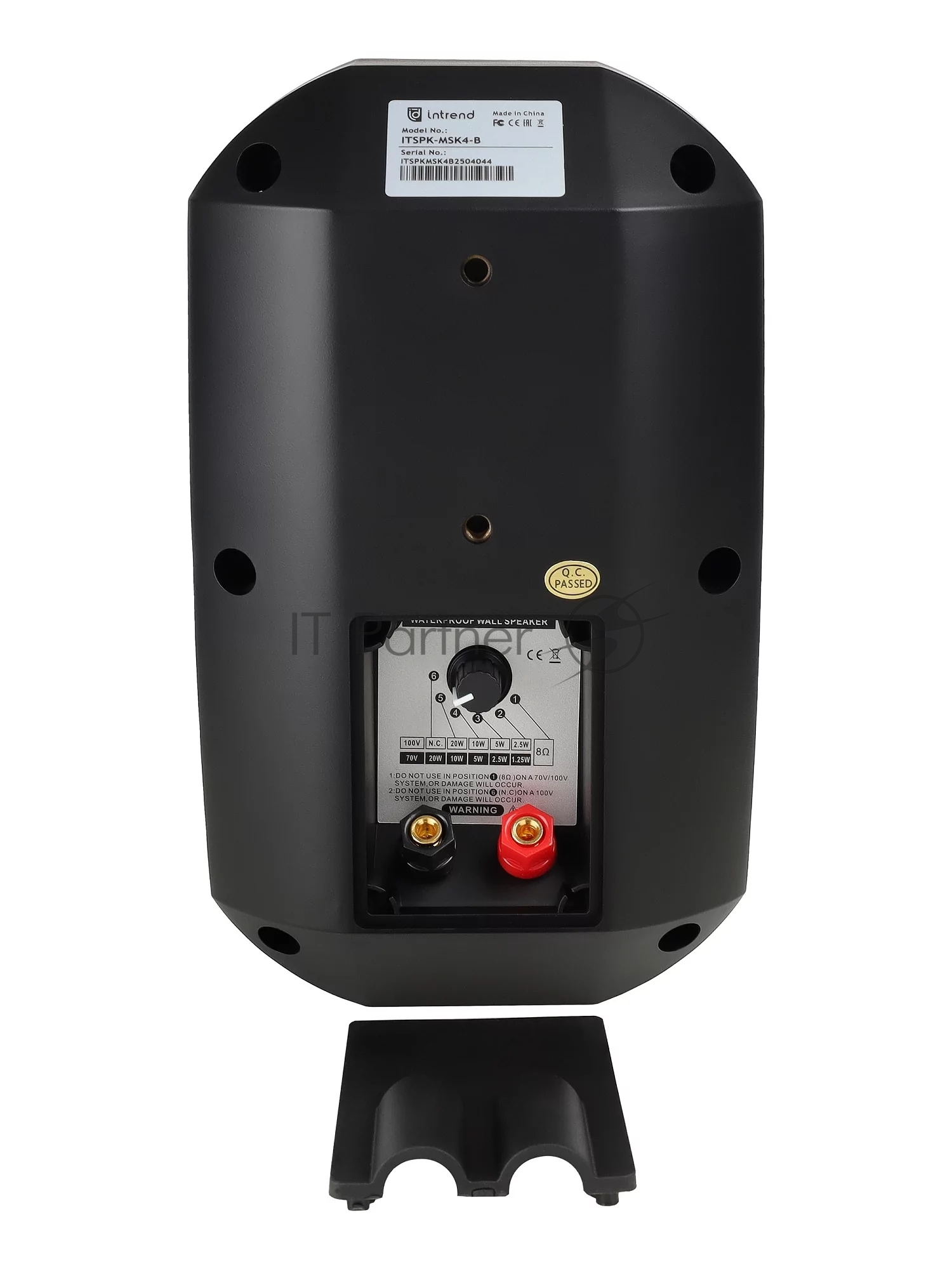 Акустическая система Intrend ITSPK-MSK4-B двухполосная, корпусная: 4"СЧ, 1"ВЧ, 2.5Вт/5Вт/10Вт/20Вт 100V/70V/8Ом, IP66. Корпус полипропилен, алюминиевый гриль. Цвет черный. Крепление в комплекте. (в упаковке 2шт, цена указана за 1шт)