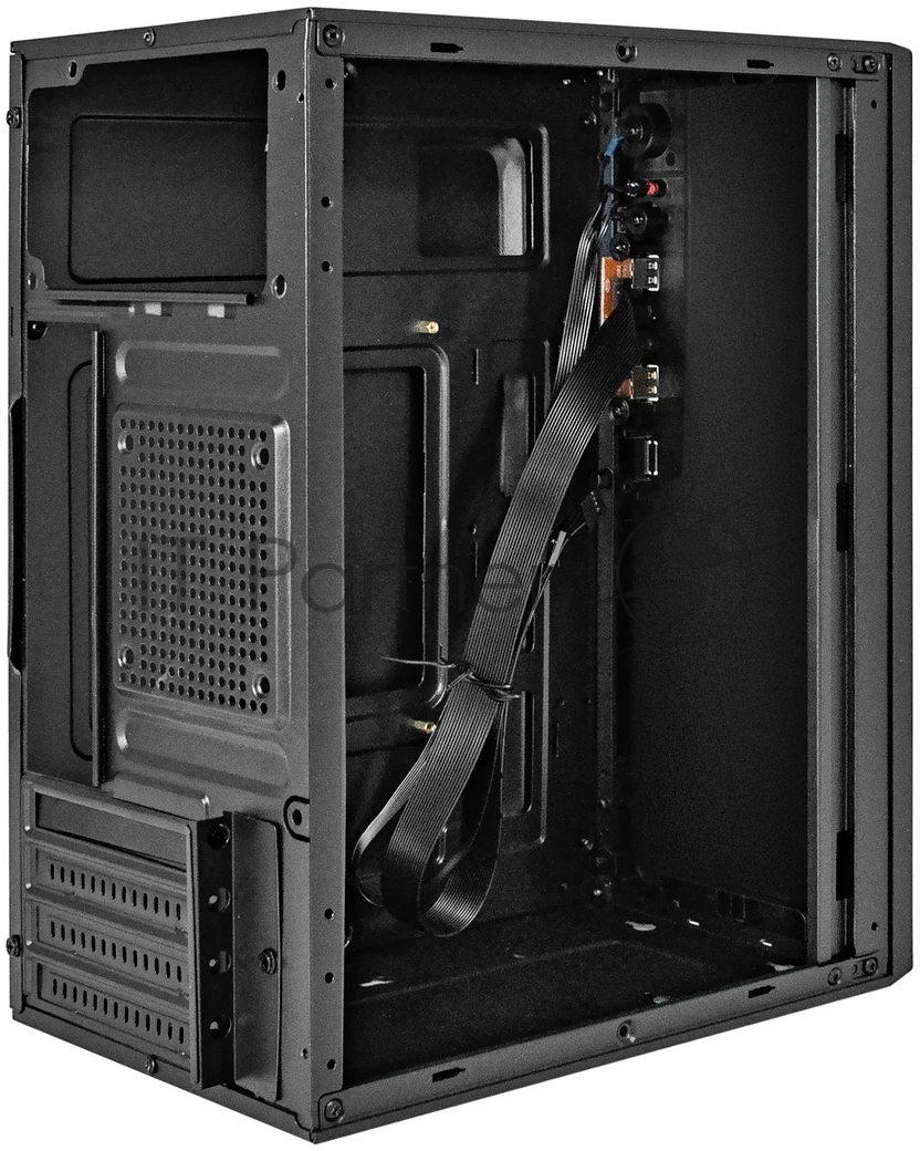 Компьютерный корпус Minitower ExeGate BAA-308-UNS450 (mATX, БП UNS450 с вент. 12см, 2хUSB, HD Audio, черный)