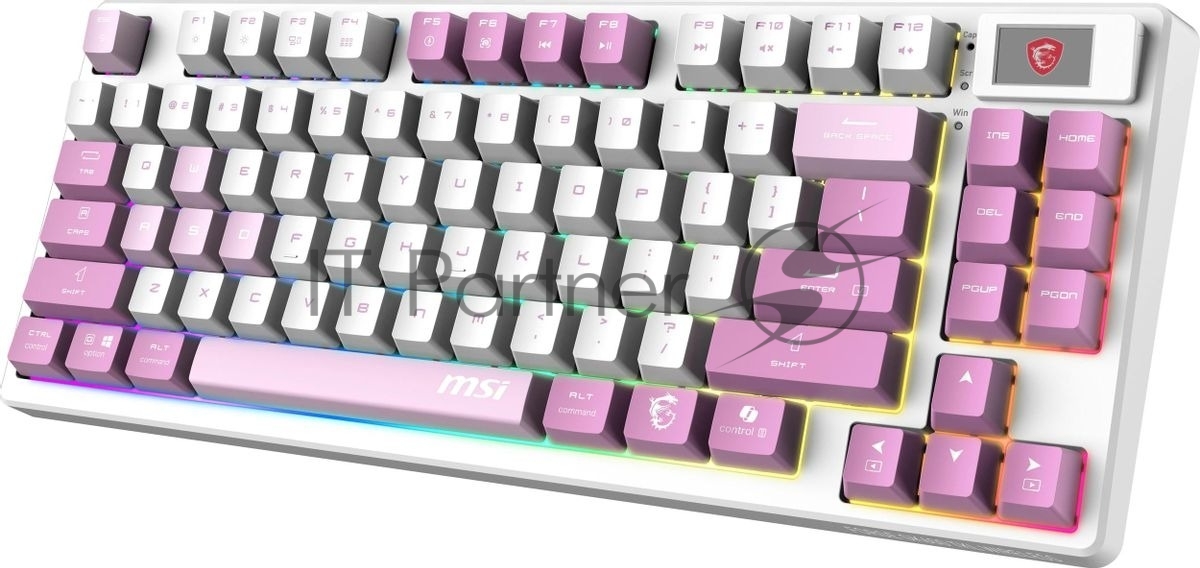 Клавиатура MSI Forge GK600 гибридная, Bluetooth, радиоканал, белый