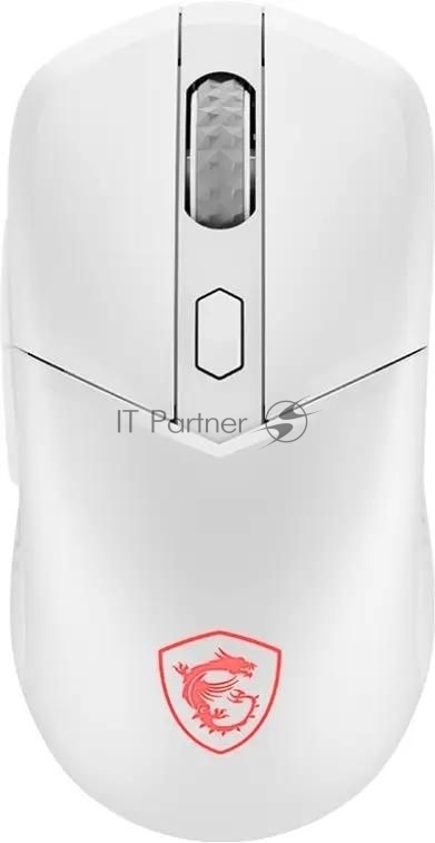 Мышь беспроводная/проводная MSI VERSA 300 белый, 8000 dpi, радиоканал, Bluetooth, USB, кнопки - 6