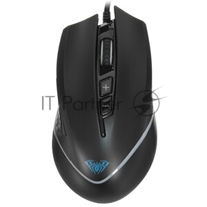 Мышь проводная AULA F805 черный, 6400 dpi, USB, кнопки - 7