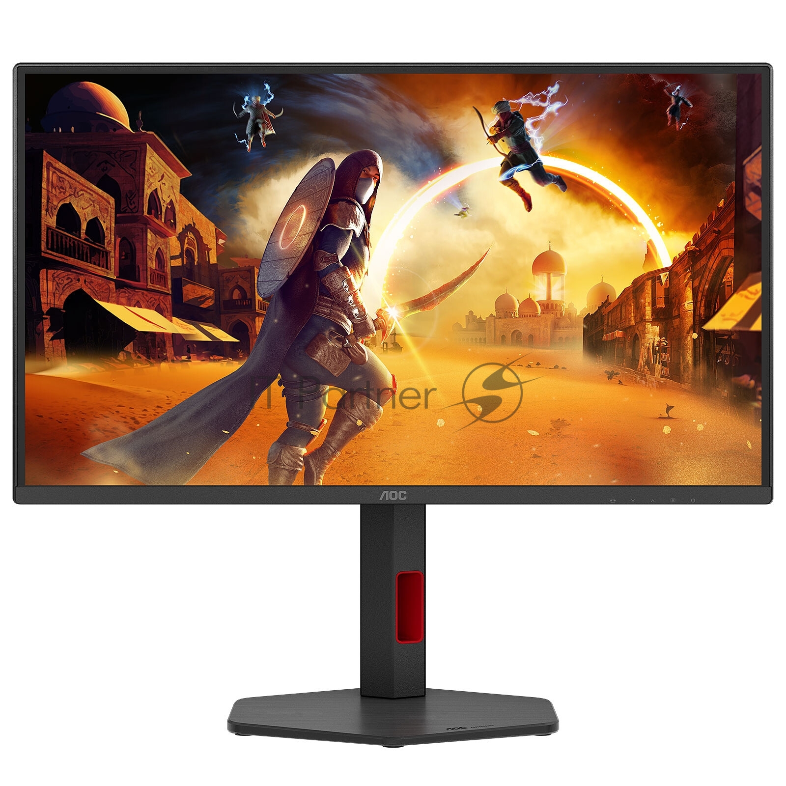 Монитор 24.5" AOC Q25G4SR IPS 2560x1440, 300 Гц, 0.3 мс, 16:9, 400 кд/м², 2xHDMI 2.1, DP 1.4, DisplayHDR 400, Adaptive-Sync, динамики, черный