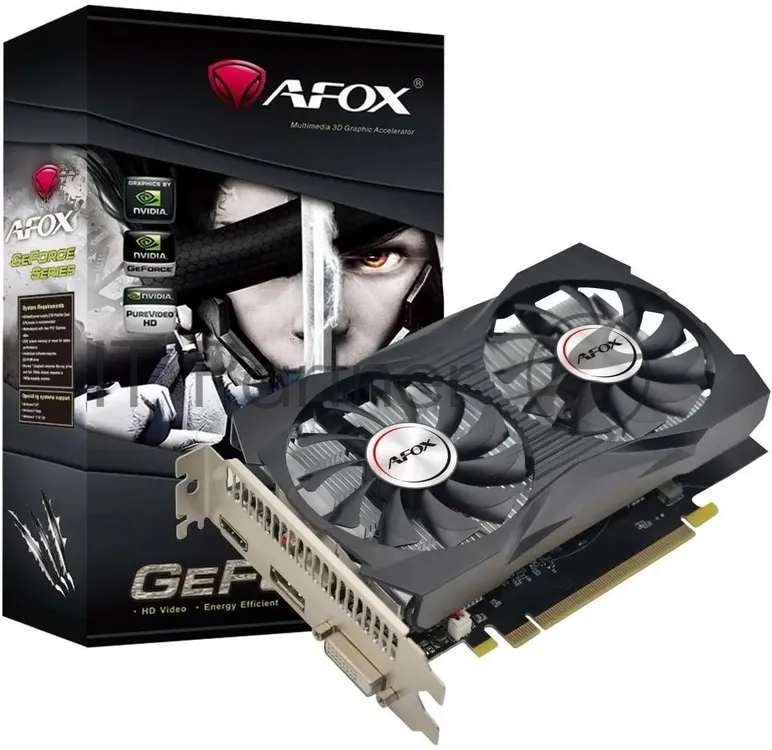 Видеокарта AFOX Geforce GTX1050 4Gb GDDR5 128Bit DVI/HDMI/DP LP Dual Fan (AF1050-4096D5H4-V2)