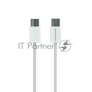 Кабель MORE CHOICE (4620202550361) K75a нейлон USB 3.0A PD 60W для Type-C Type-C 1м белый