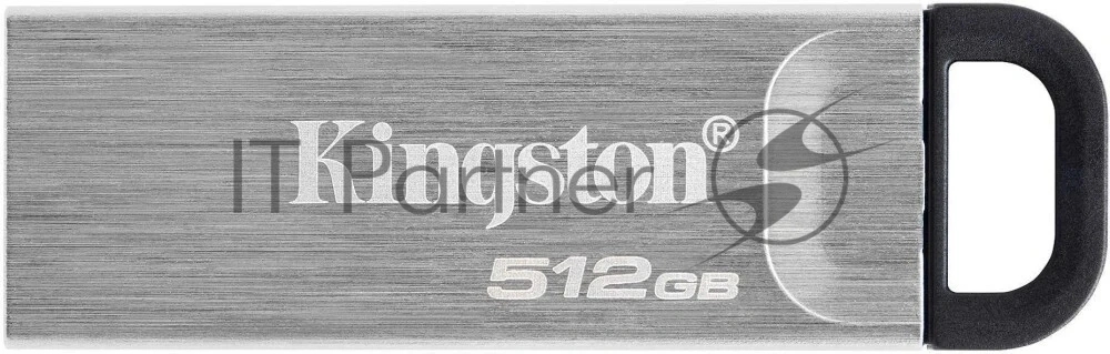 Флешка USB Kingston DataTraveler Kyson (DTKN/512Gb), 512Gb, USB 3.2 Gen 1, R/W 200/60, серебристый/черный