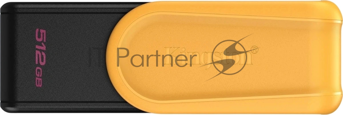 Флешка USB Kingston DataTraveler Exodia S (DTXS/512), 512Gb, USB 3.2 Gen 1, R/W 150/60, желтый/черный