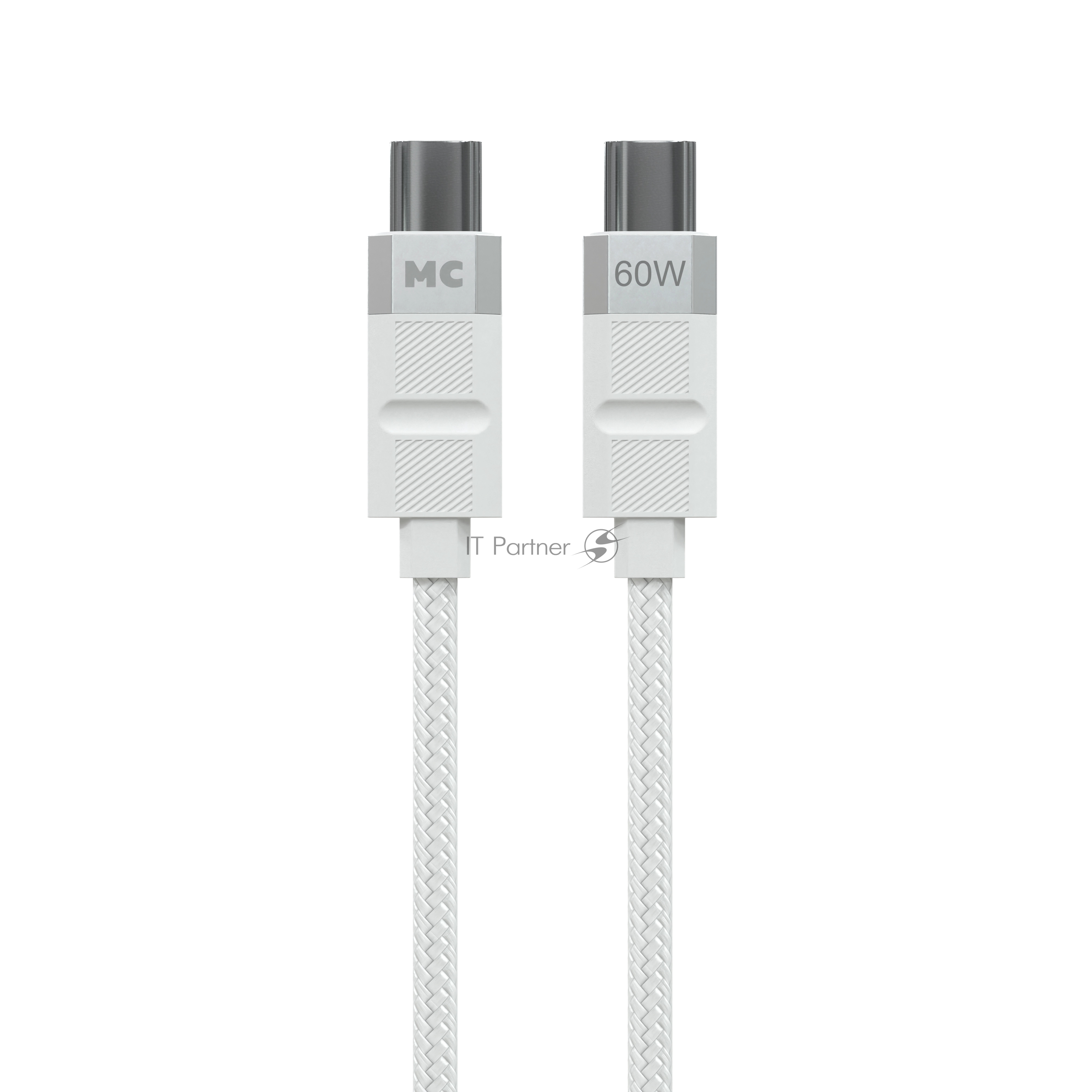 Дата-кабель MORE CHOICE (4620202555007) K87aa 2м USB 3.0A PD60W для Type-C Type-C- 2м, белый