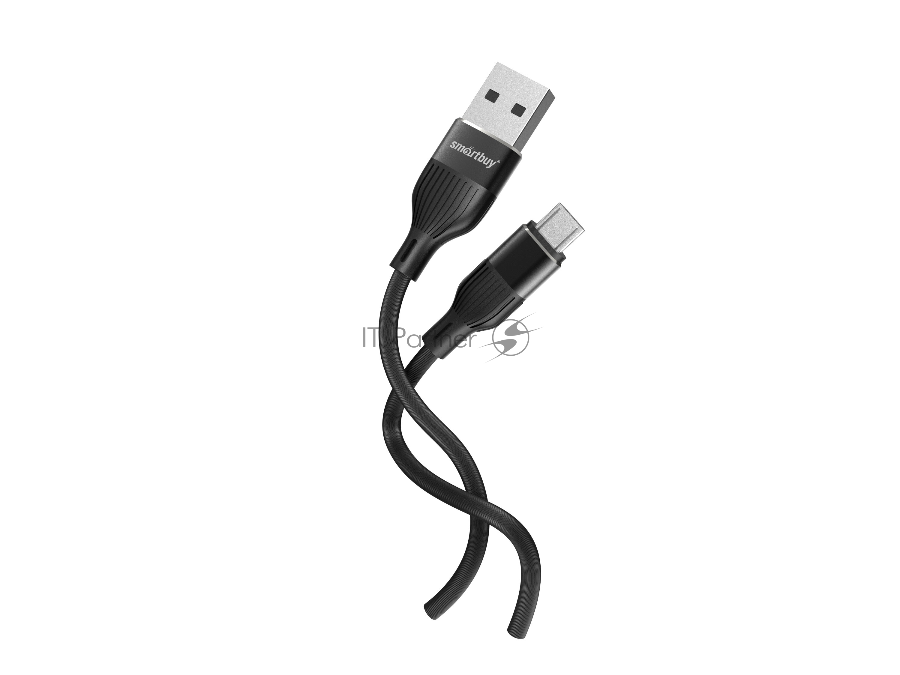 Кабель Smartbuy (iK-12-S72b) S72 MicroUSB черный, 2.4 А, сил., 1м