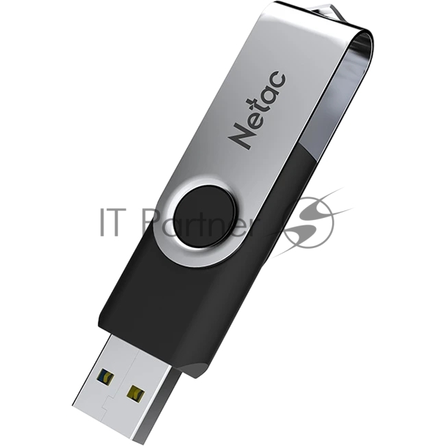 Флешка USB Netac U505 (NT03U505N-064G-32BK), 64Gb, USB 3.0, R/W 110/45, черный/серебристый