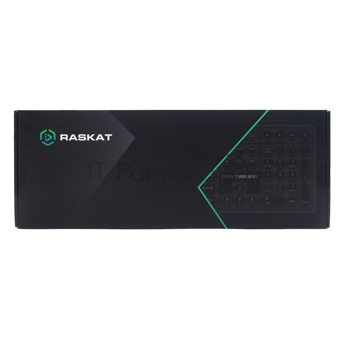 Клавиатура Raskat KM004 проводная, USB Type-A, зелёный/серый