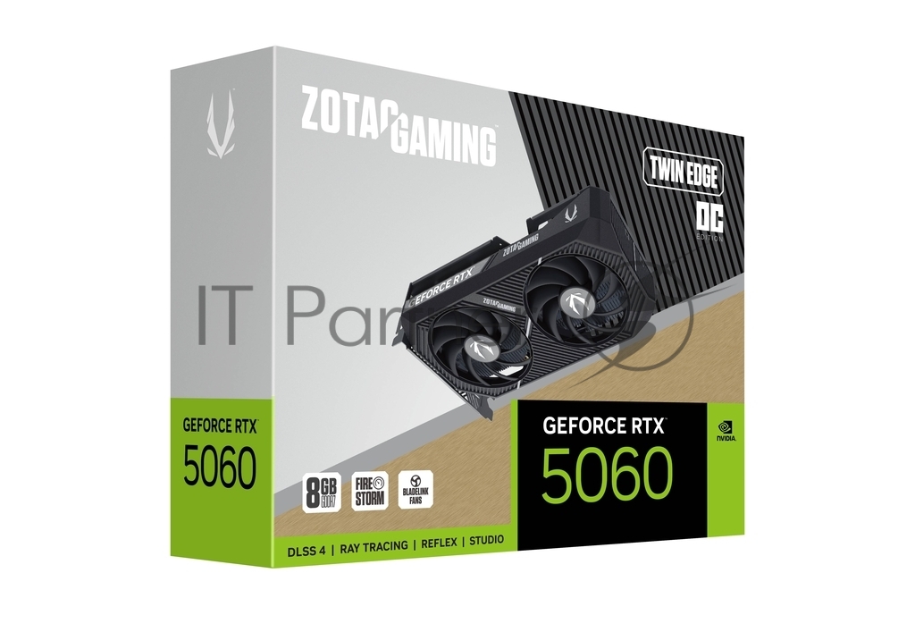 Видеокарта Zotac RTX 5060 TWIN EDGE OC 8Gb GDDR7 128bit 3xDP HDMI 2FAN MEDIUM PACK