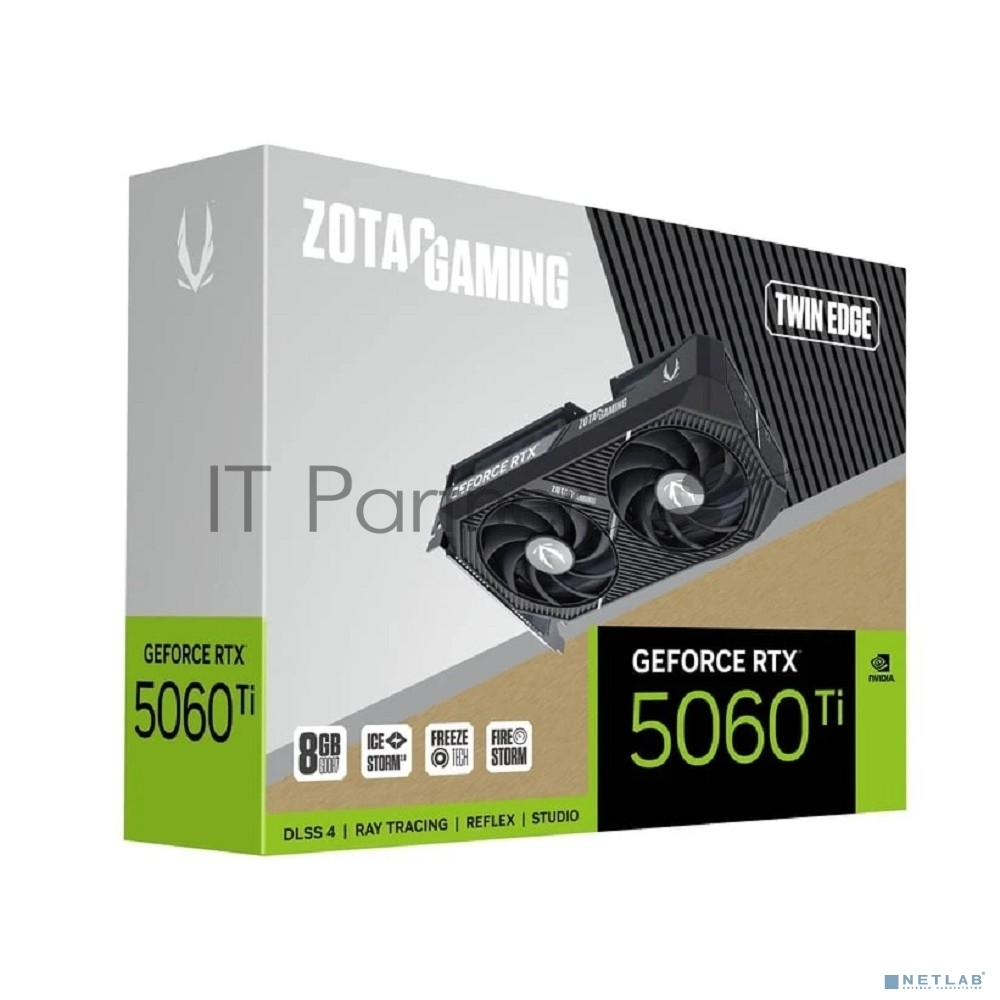 Видеокарта Zotac RTX 5060Ti TWIN EDGE 8Gb GDDR7 128bit 3xDP HDMI 2FAN MEDIUM PACK