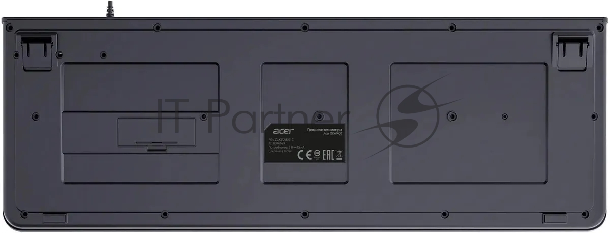 Клавиатура Acer OKW400 проводная, USB Type-A, черный