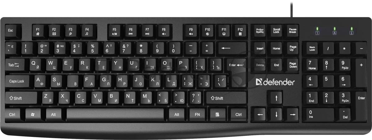 Клавиатура Defender Navigator HB-138 проводная, USB Type-A, чёрный