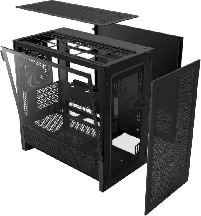 Корпус без блока питания Case NZXT H3 Flow (2025), Midi-Tower, TG, 1x120мм, 1xUSB-A 3.2 + 1xUSB-C 3.2, mATX, mITX черный