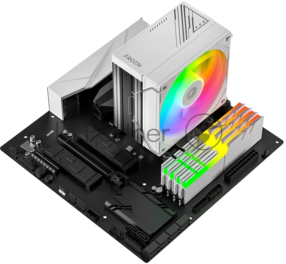 Кулер для процессора ID-Cooling FROZN A410 SE ARGb белый 180W/Intel 1700, 12*, 115*, AMD AM5, AM4/Screws