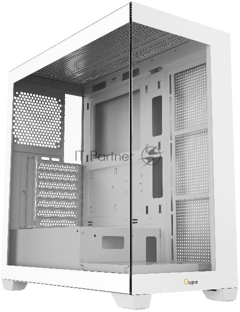 Компьютерный корпус Case Ocypus Gamma C72 WH ATX/win/white/no PSU/Tempered Glass