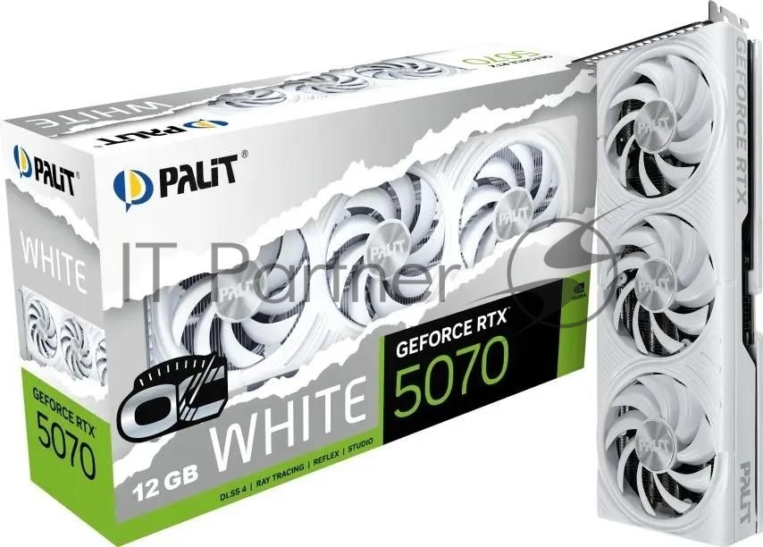 Видеокарта Palit PA-RTX5070 WHITE OC 12GB RTX5070 12Gb 192bit GDDR7 2325/28000 HDMIx1 DPx3 HDCP Ret