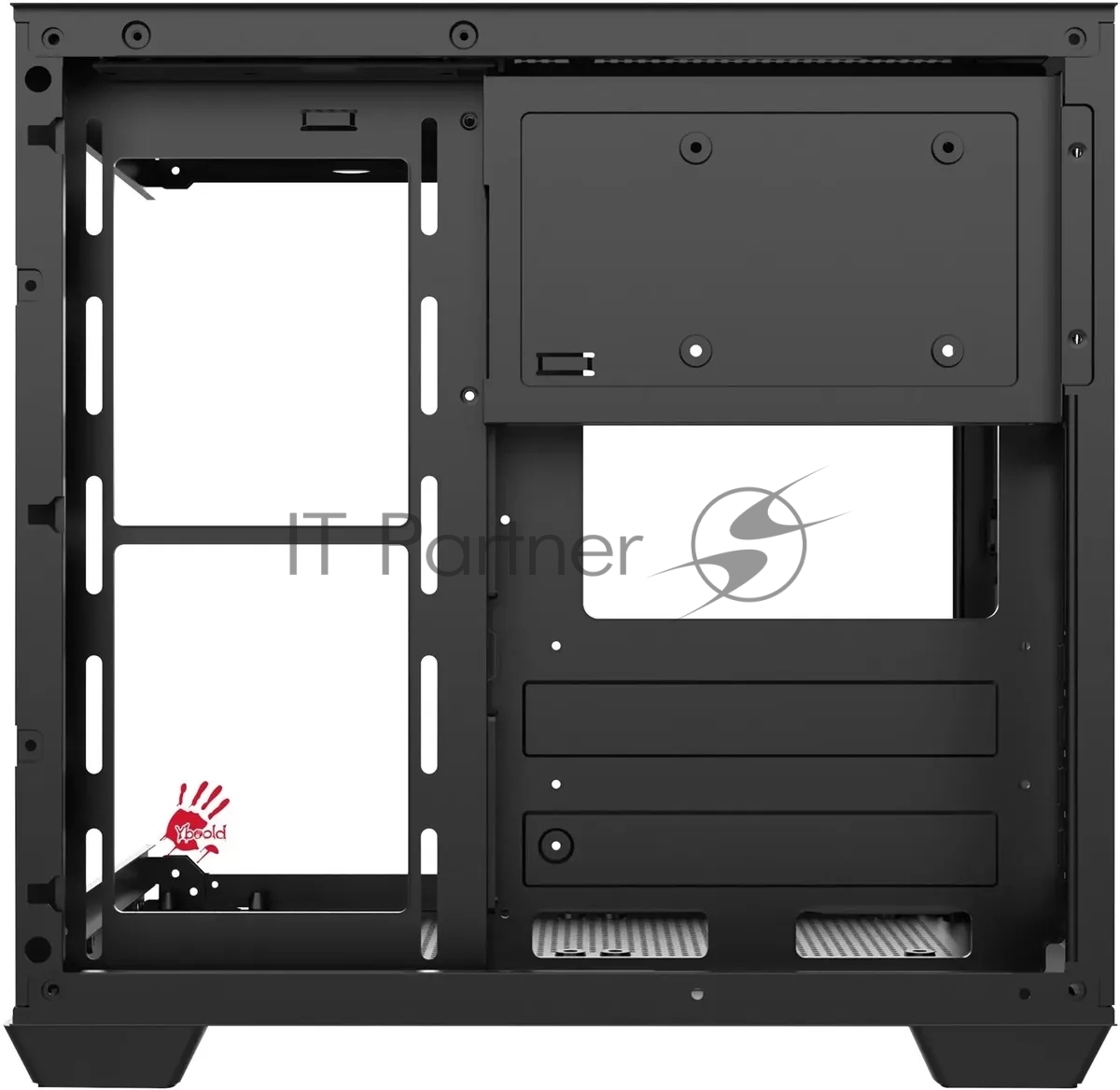 Компьютерный корпус Bloody CC-121 черный без БП mATX 7x120мм 1xUSB 2.0 1xUSB 3.0 audio