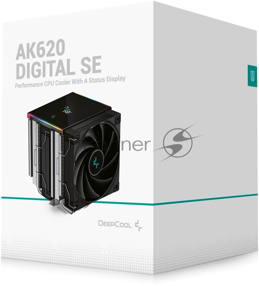 Кулер для процессора DEEPCOOL AK620 DIGITAL SE LGA20XX/1700/1200/115X/AM5/AM4 (9шт/кор, TDP 260W, PWM, DUAL Fan 120мм, 6 тепл. трубок, ARGb, черный) RET (R-AK620-BKADMN-GJD)