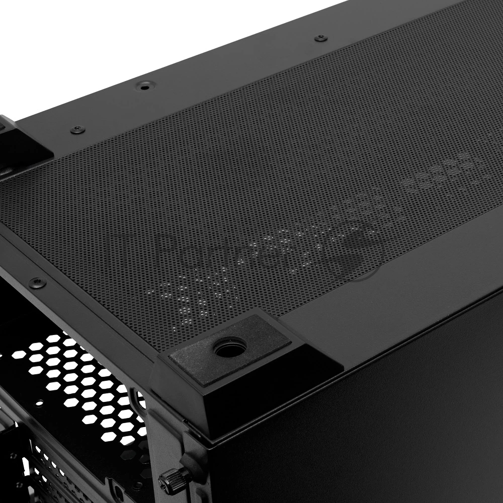 Компьютерный корпус без блока питания Case HSPD M740, Mesh Mid Tower, черный, TG, 0.6 SPCC, no fans, E-ATX, ATX, mATX, mITX, 170/400/200мм, 4x2.5", 2x3.5", 7xPCI, 1xUSB-A 3.0, 1xUSB-C 3.0, 460x218x450мм