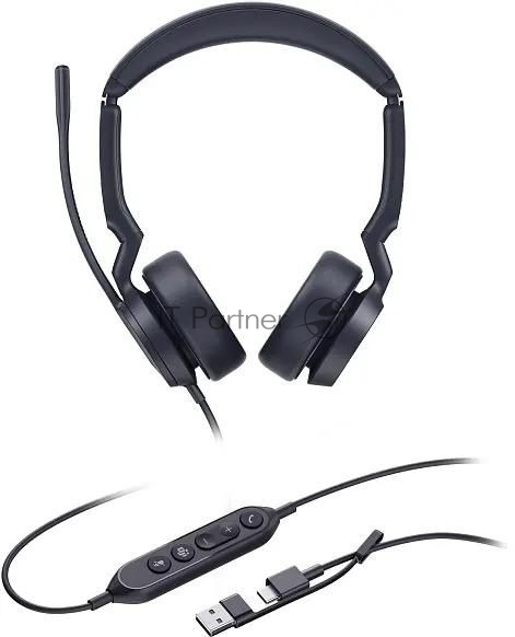 Гарнитура Yealink UH44 Dual UC чёрный, проводная, USB