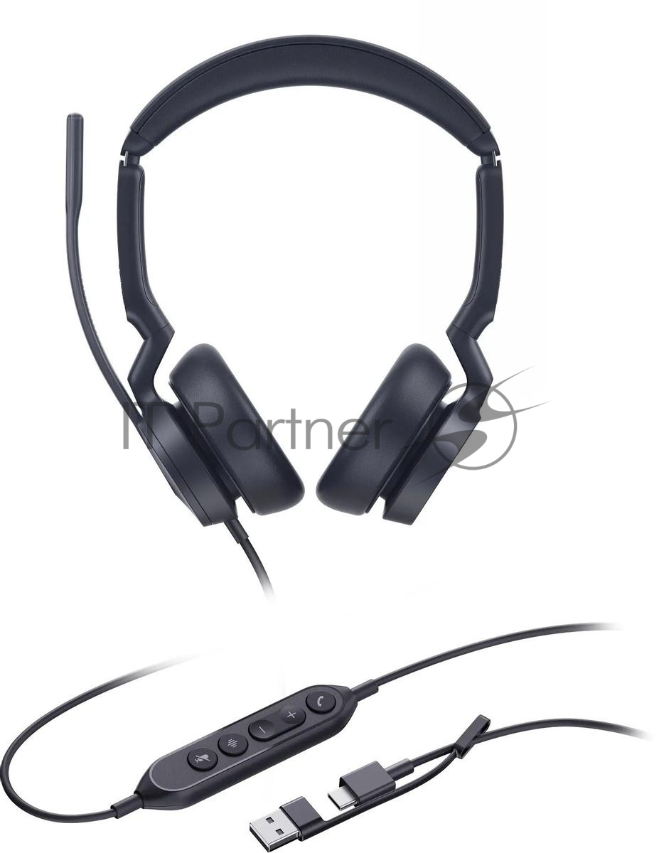 Гарнитура Yealink UH46 Dual UC чёрный, проводная, USB