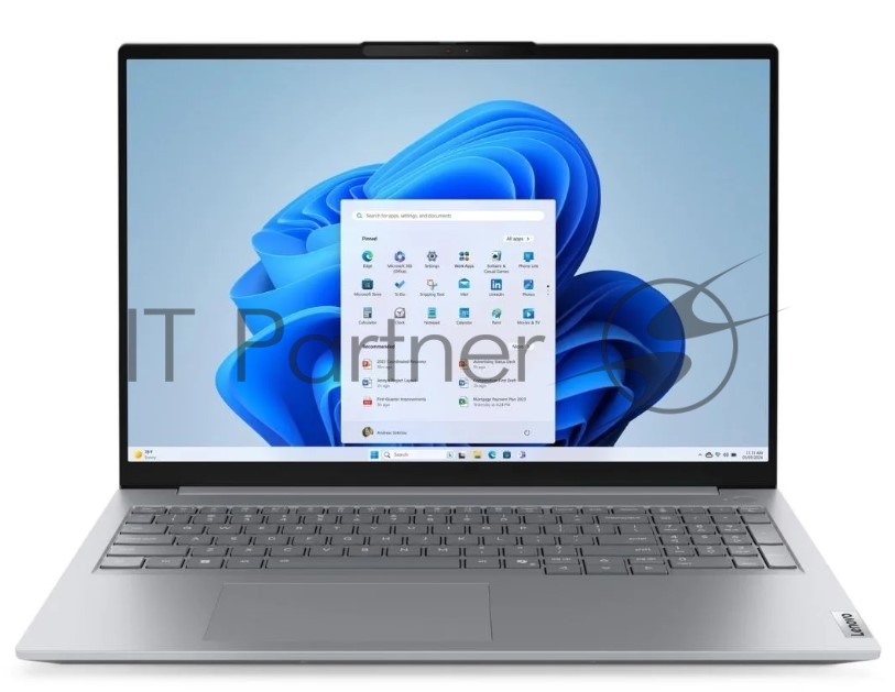 Ноутбук Lenovo ThinkBook 16 G7 ARP 16" (1920x1200) IPS, Ryzen 7 7735HS, 16Gb,512Gb SSD, AMD Radeon, FHD Cam, WLAN 2x2ax 6E+BT,FPR,3 Cell 45Whr, BKLT KB ENG, No OS, 1Y (EN_kbd, 3pin cable)