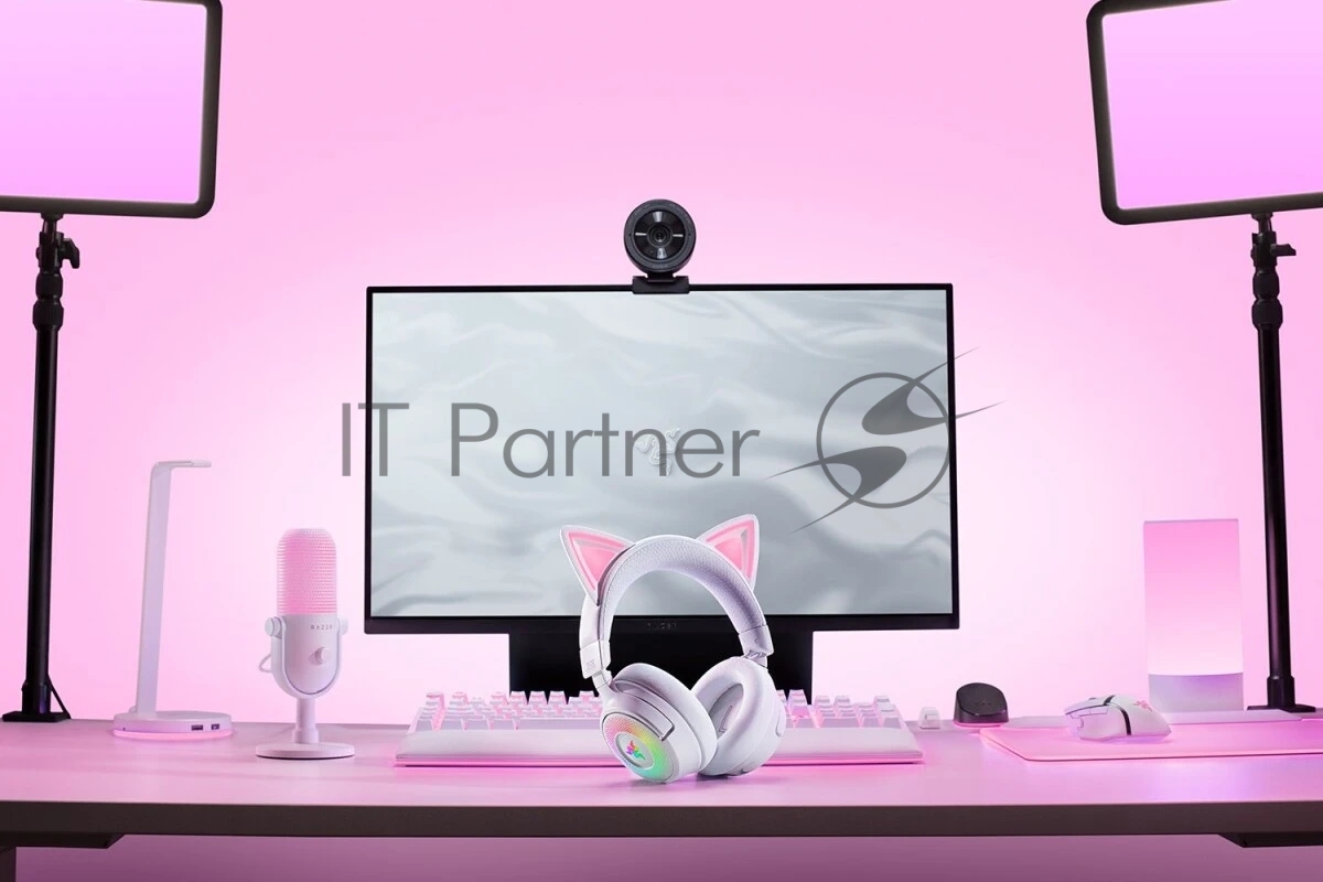 Гарнитура Razer Kraken Kitty V3 Pro белый, беспроводная, bluetooth, до 70 ч, подсветка
