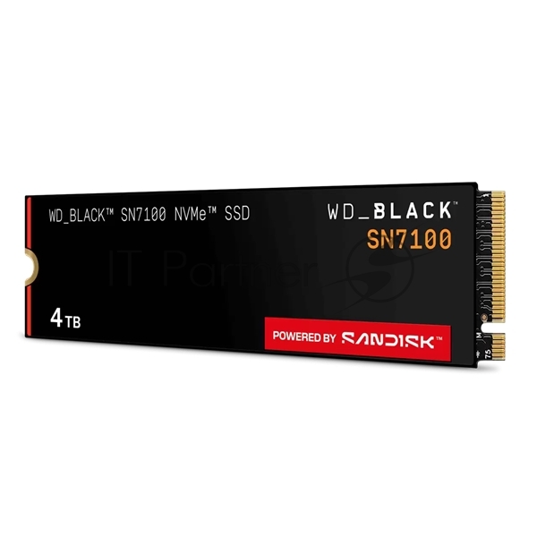 Накопитель SSD Western Digital Black SSD SN7100 M2.2280 PCIe 4.0 4Tb, 7000MBs/6700MBs, TBW 2400, WDS400T4X0E, 1 year