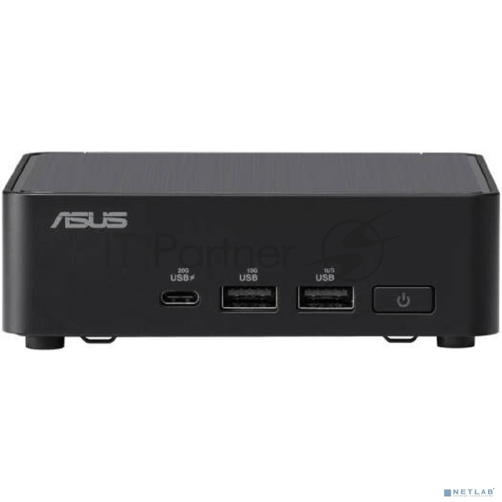 Платформа системного блока Nettop ASUS NUC Model: NUC14RVH, Intel Core 3 Processor 100U, 2xDDR5-5600 SO-DIMM supp, Intel Graphics, Wi-Fi 6E AX211, BT v5.3, 3xUSB 3.2 Gen2, 1xUSB 2.0, 1xUSB 3.2 Gen2 Type-C + 2xT-bolt 4 Type-C w/DP 1.4, 2xHDMI 2.1, 1xRJ45 LAN, 1xDC-in, Supp: 128Gb~4TB M.2 2280 NVMe PCIe 4.0 x 4 SSD+128Gb~1TB M.2 2242 NVMe PCIe 4.0 x 4 SSD+128Gb~4TB 2.5" SATA SSD/HDD, 19VDC, 4.74A, 90W Adapter, W/O OS, ASUS LOGO, черный