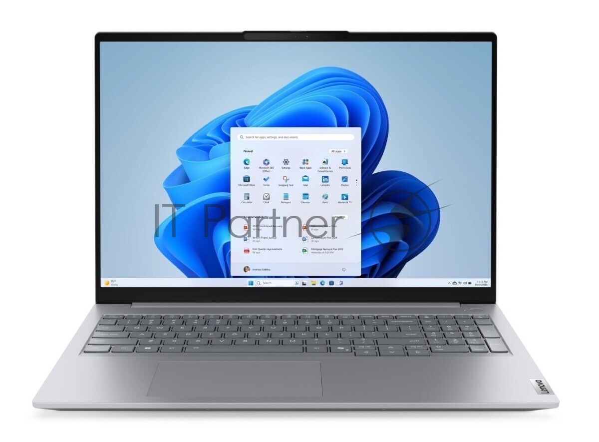 Ноутбук Lenovo ThinkBook 16 G8 IAL Intel Core Ultra 7 255H 4400MHz/16"/1920x1200/32Gb/512Gb SSD/Intel Arc Graphics/Wi-Fi/Bluetooth/Windows 11 Pro (21SK0030GQ_32Win 11P) Grey