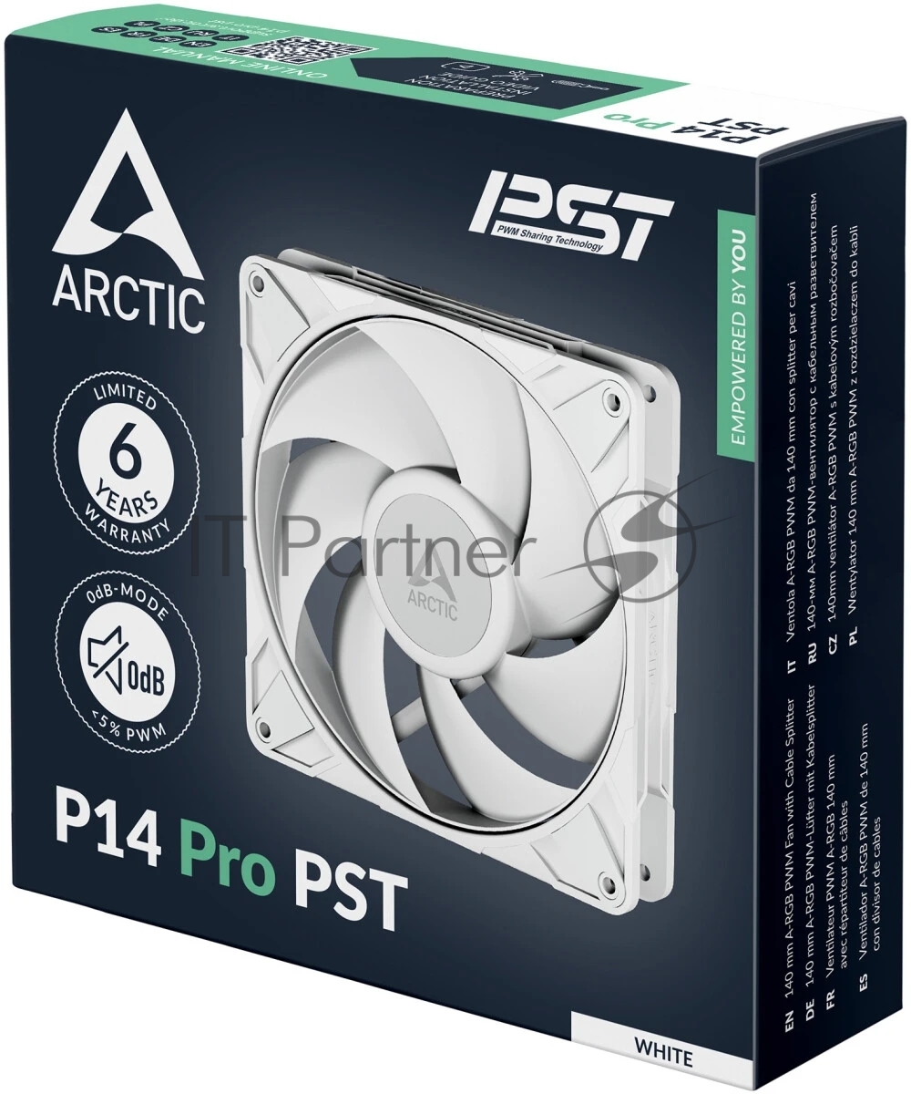 Вентилятор корпусной ARCTIC P14 Pro PST (белый) - retail (ACFAN00317A)
