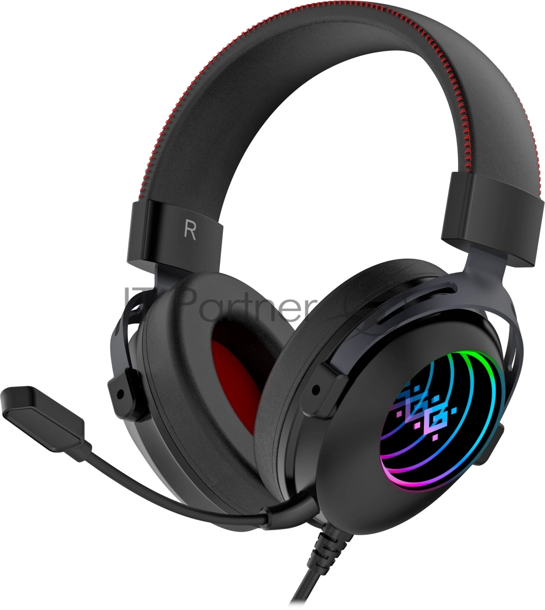 Гарнитура Defender Echo чёрный, проводная, подсветка
