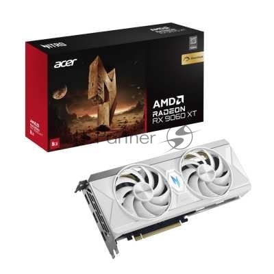 Видеокарта Acer RX9060XT NITRO WHITE OC 8Gb GDDR6 128bit 2xDP HDMI 2FAN RTL