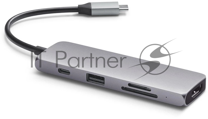 USB-концентратор Satechi ST-UCMPAM, USB Type-C, USB 3.0/USB Type-C/HDMI/SD/micro-SD, USB Type-C