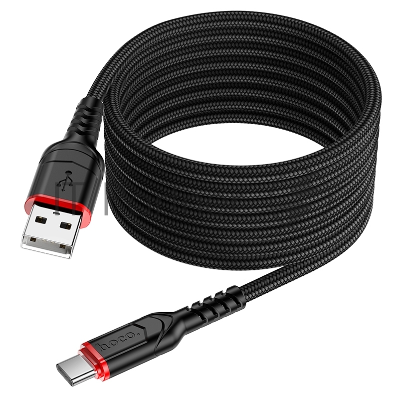 Кабель USB2.0 Hoco AM/Type-C, 3А, X59, 2м, черный, коробка